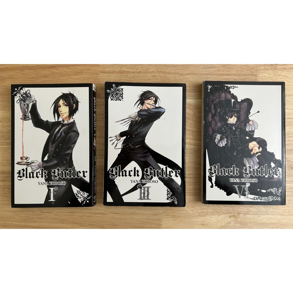 Black Butler Vols. 1, 3, 6, Yana Toboso, Yen Press, English, Manga, Paperback